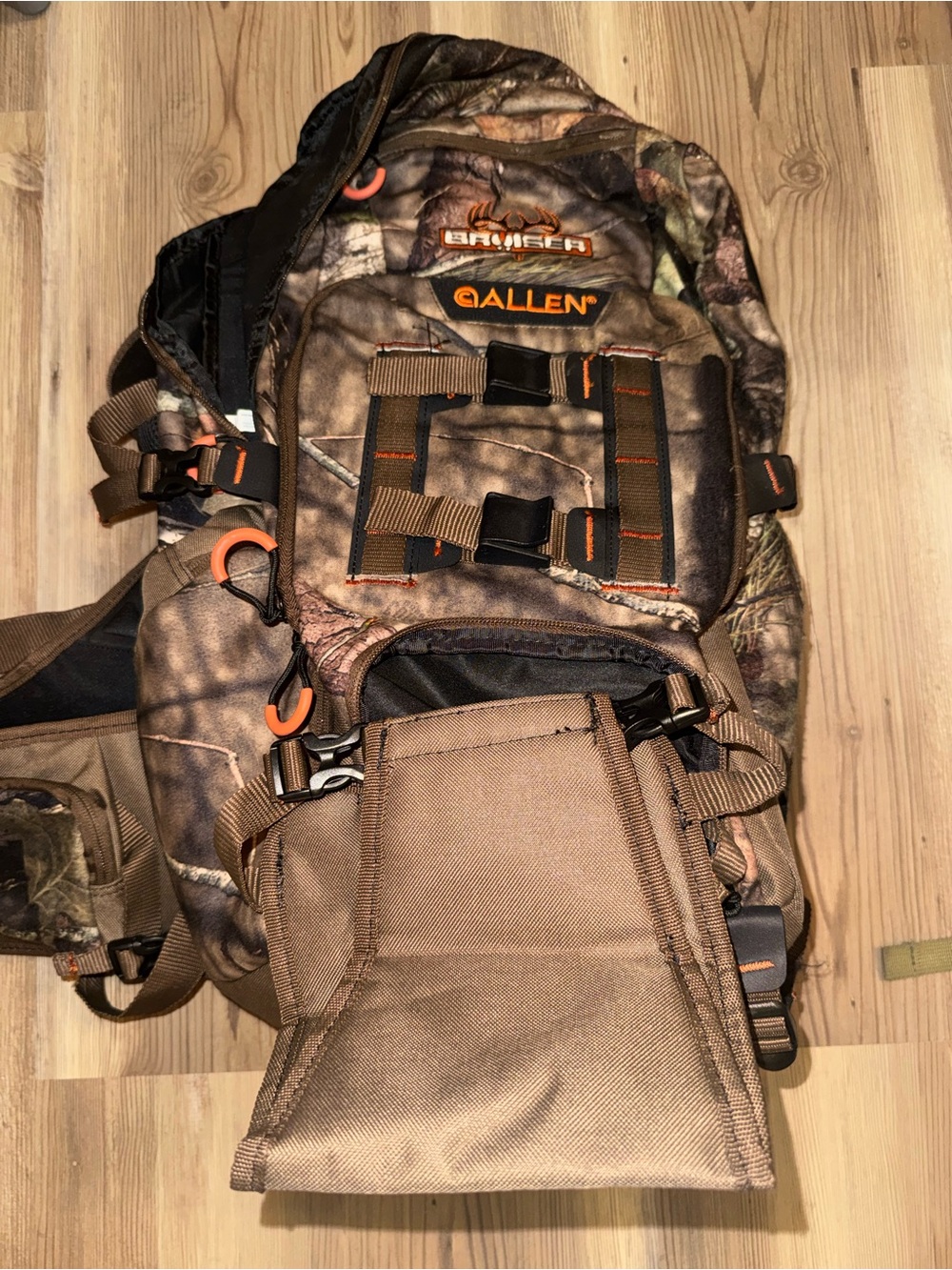 Bruiser/Allen Camouflage Brown Hunting Backpack Sling Pack for Men